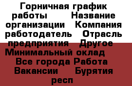 Горничная-график работы 1/2 › Название организации ­ Компания-работодатель › Отрасль предприятия ­ Другое › Минимальный оклад ­ 1 - Все города Работа » Вакансии   . Бурятия респ.